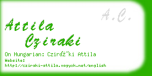 attila cziraki business card